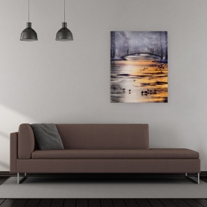 Tablou canvas - Lac Inghetat, Gheata, Iarna, Zapada, 60 x 75 cm - Img 2