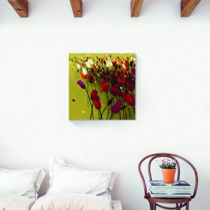 Tablou canvas lalele vintage 60 x 60 cm