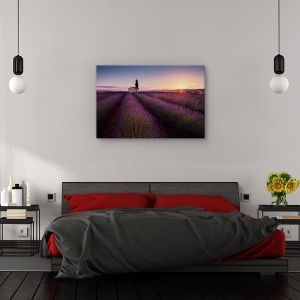 Tablou canvas - Lavanda din Provence, Peisaj, Soare, Franta, Violet, 60 x 90 cm - Img 3