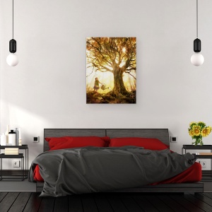 Tablou canvas - Lucrurile Mici Conteaza, Toamna, Fag, Fluture, Poate, Copil, 60 x 80 cm - Img 3