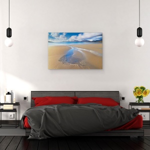 Tablou canvas - Luskentyre, Plaja, Mare, Ocean, Curent, Nisip, Coasta, 60 x 90 cm - Img 3
