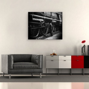 Tablou canvas - Marea Dragoste, Locomotiva, Munca, Motor, 60 x 75 cm - Img 2
