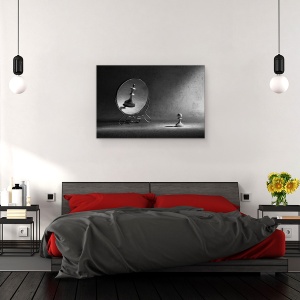 Tablou canvas - Megalomania 2, Oglinda, De Sine, Reflectie, Vise, Vis, 60 x 90 cm - Img 3