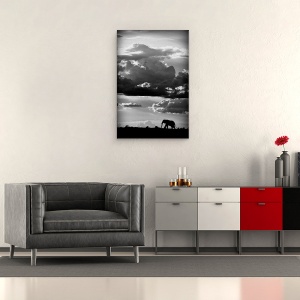 Tablou canvas - Mergand Sub Cerul African, Elefant, Salbatic, Natura, Safari, 60 x 90 cm - Img 2