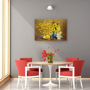 Tablou canvas - Mijlocul verii, Natura moarta, Lamai, Limonada, Galben, 80 x 120 cm - Img 4