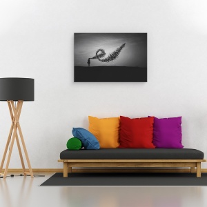 Tablou canvas - Mintea, Conceptual, Ireal, Stare De Spirit, Tristete, Intuneric, 60 x 90 cm - Img 2
