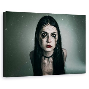 Tablou canvas - Mizerie, Fata, Atitudine, Punk, Colier, Rebel, 40 x 60 cm