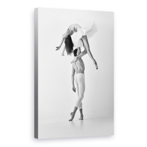 Tablou canvas - Moliciune Si Rezistenta, Dansatoare, Balet, Studio, Cuplu, Balerina, 60 x 90 cm