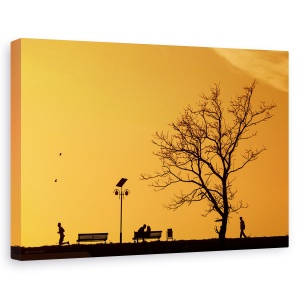 Tablou canvas - Momente, Orase si arhitectura, Banca, Oameni, Copac, 60 x 90 cm