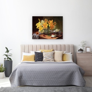 Tablou Canvas - Natura Moarta Cu Crini, 75 x 100 cm - Img 3