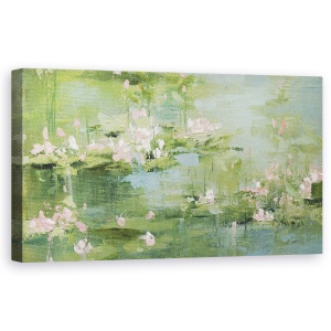 Tablou canvas - Natura, Nufar, Lac, Roz, Pictura, 50 x 100 cm