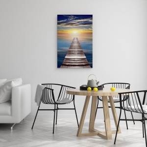 Tablou canvas - Natura, Peisaj, Apus De Soare, Amurgul Din Caraibe, 80 x 120 cm - Img 4