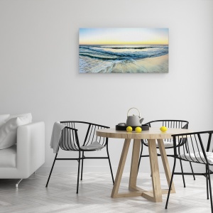 Tablou canvas - Natura, Peisaj, Mare, Valuri, Apus De Soare, 50 x 100 cm - Img 4