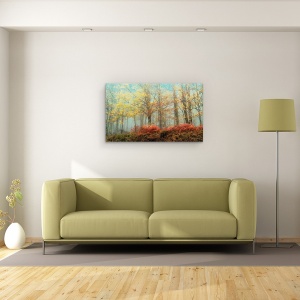 Tablou canvas - Natura, Peisaj, Padure De Toamna, Pictura, 50 x 80 cm - Img 2