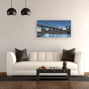 Tablou Canvas - New York - Blue Hour Peste Manhattan, 50 x 100 cm - Img 2