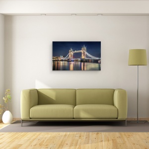 Tablou canvas - Noapte La Tower Bridge, Londra, Turn, Pod, Vechi, Arhitectura, 50 x 80 cm - Img 2