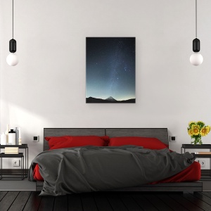 Tablou canvas - Noaptea Meteoritilor, Vulcan, Munte, Peisaj, Noapte, Joaca, Meteorit, 60 x 80 cm - Img 3