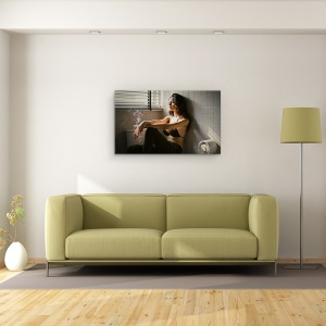 Tablou canvas - Nr. 44, Femeie, Fum, Fumator, 50 x 80 cm - Img 2