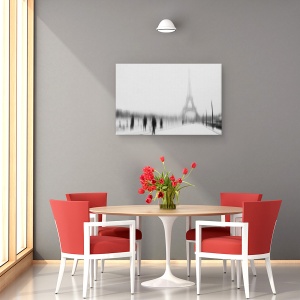 Tablou canvas - O Iarna Rece, Paris, Turnul Eiffel, Incetosat, 80 x 120 cm - Img 4