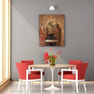 Tablou canvas - Obiecte, Vaze, Natura Morta, Plante, Pictura, 60 x 75 cm - Img 4