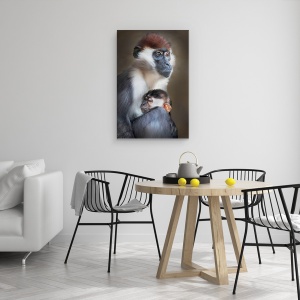 Tablou canvas - Obosit, Dragoste, Mama, Imbratisare, Copil, 60 x 90 cm - Img 4