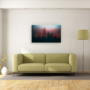 Tablou canvas - Orizontul Din Abu Dhabi , Cer, Abstract, Rosu, Blurat, 50 x 80 cm - Img 2
