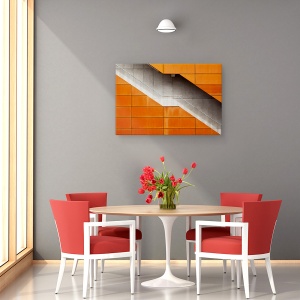 Tablou canvas - Otel, Arhitectura, Abstract, Amsterdam, Portocaliu, Otel, 60 x 90 cm - Img 4