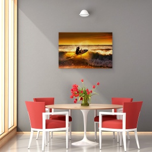 Tablou canvas - Partea Din Fata, Surfer, Actiune, Persoana, Val, 60 x 90 cm - Img 4