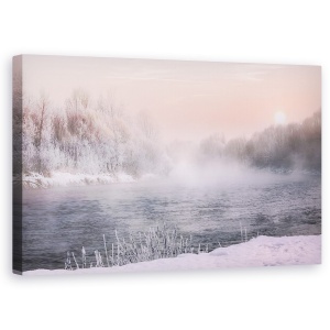 Tablou canvas - Pastel, Pastel, Pastel, Culori Pastelate, Soare, Lac, 50 x 80 cm