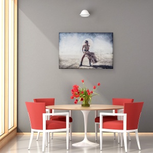 Tablou canvas - Pe Aripile Vantului, Praf, Vant, Umbrela, 60 x 90 cm - Img 4
