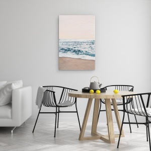 Tablou canvas - Peisaj, Natura, Mare, Valuri, Nisip, Apus De Soare, 80 x 120 cm - Img 4