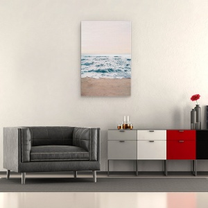Tablou canvas - Peisaj, Natura, Mare, Valuri, Nisip, Apus De Soare II, 80 x 120 cm - Img 2