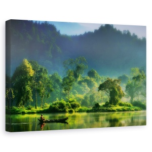 Tablou canvas - Pictura naturii, Peisaj, Indonesia, Rau, Canal, 80 x 120 cm