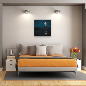 Tablou canvas - Ploaie De Stele, Stare De Spirit, Noapte, Stele Cazatoare, 90 x 90 cm - Img 3