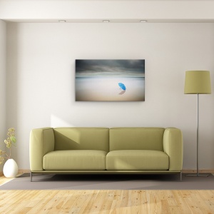 Tablou canvas - Ploaie De Vara, Peisaj, Umbrela, Plaja, 50 x 80 cm - Img 2