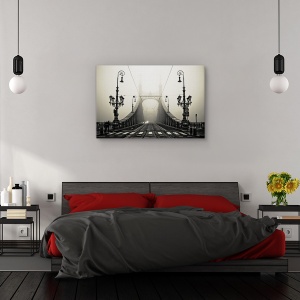 Tablou canvas - Podul, Budapesta, Ungaria, Lampi, 60 x 90 cm - Img 3