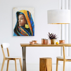 Tablou canvas - Portret African 2, 50 x 70 cm - Img 4