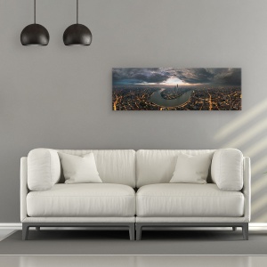 Tablou canvas - Preludiul, Shanghai, Panorama, Cer, Turn, Peisaj Urban, 30 x 90 cm - Img 2
