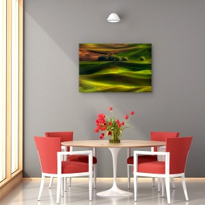 Tablou decorativ pe canvas cu peisaj verde de primăvară în Palouse