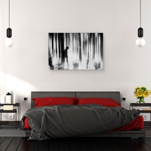 Tablou canvas - Prins in Pacat, Contrast, Moale, Femeie, Padure, Persoana, 60 x 90 cm - Img 3