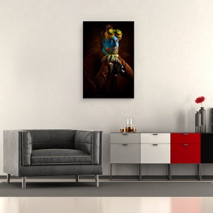 Tablou canvas - Ragaz, Avatar, Albastru, Fata, Portret, 60 x 90 cm - Img 2