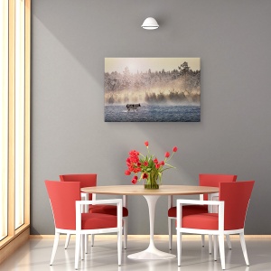 Tablou canvas - Reni - Nordul Rusiei, Animale, Iarna, 40 x 60 cm - Img 4