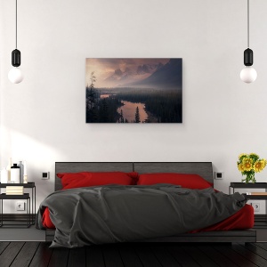 Tablou canvas - Revenant, Progres, Canada, Peisaj, Munte, Roz, 40 x 60 cm - Img 3