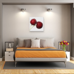 Tablou canvas - Rosu, Cirese, Rosu, Bule, Apa, Fizzy, 60 x 60 cm - Img 3