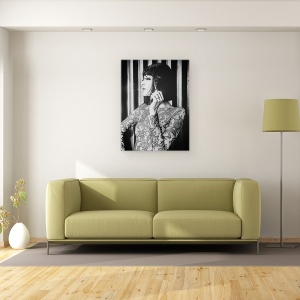 Tablou canvas - Sambata., Femeie, Portret, Retro, Atitudine, Eleganta, 60 x 80 cm - Img 2