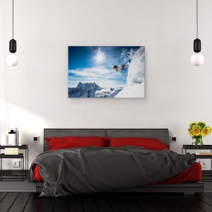 Tablou canvas - Sarituri, Actiune, Alpii, Chamonix, Extrem, Franta, 40 x 60 cm - Img 4