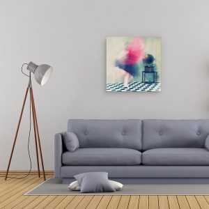 Tablou canvas - Sarituri, Femeie, Miscare, Dame, Carouri, 60 x 60 cm - Img 2
