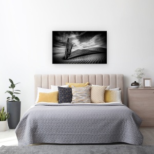 Tablou canvas - Scartelat, Plaja, Nisip, Model, Gard, Umbra, 50 x 80 cm - Img 3