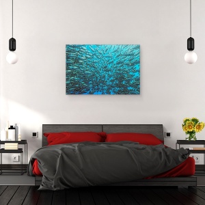 Tablou canvas - scoala, Viteza, Caranx, Natura, Fauna, Peste, 80 x 120 cm - Img 3
