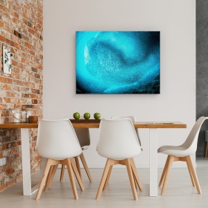 Tablou canvas - Scolarizare Sardine, Sub Apa, Peste, Sardine, Albastru, Ocean, 50 x 70 cm - Img 4